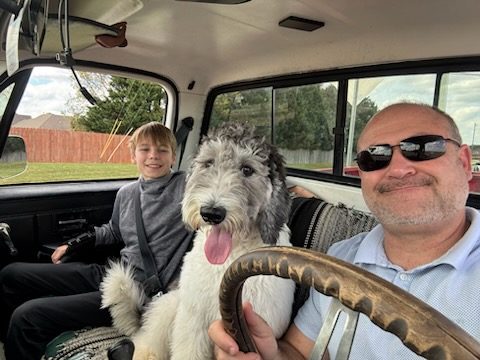 Delivery day in the front seat